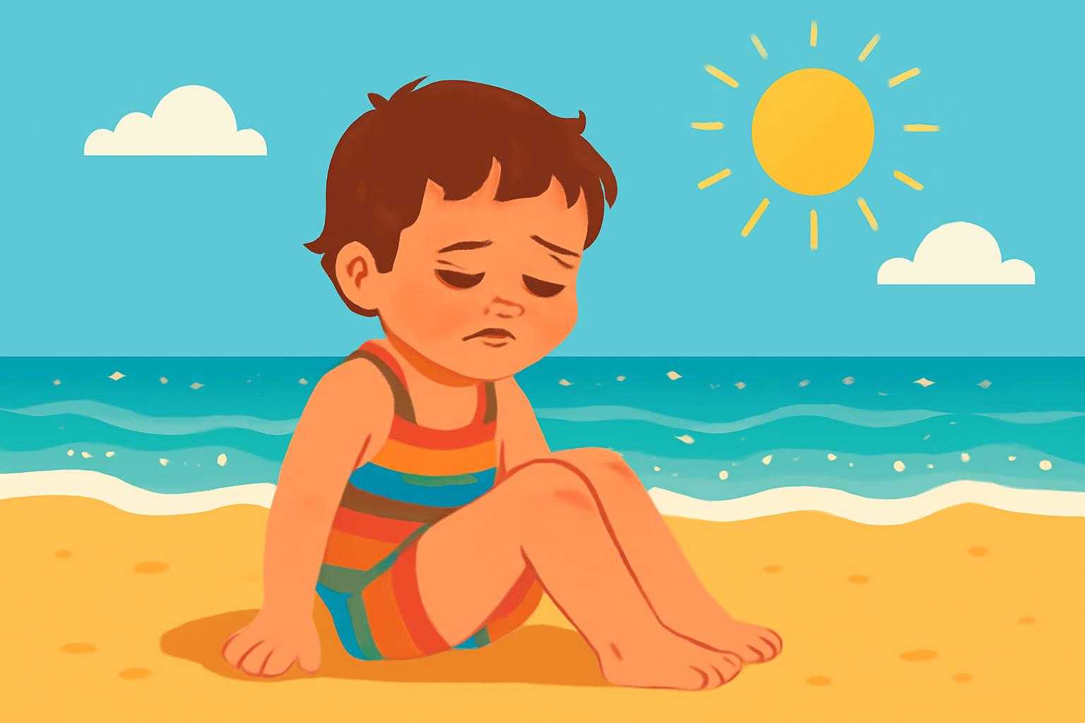海での子どもの熱中症サイン|初期症状と応急対応を知ろう