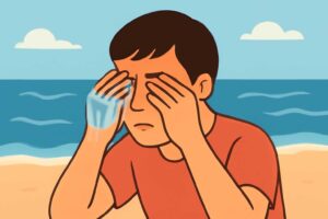 海水が目に入ったときの正しい洗い方｜海での目の痛み対策